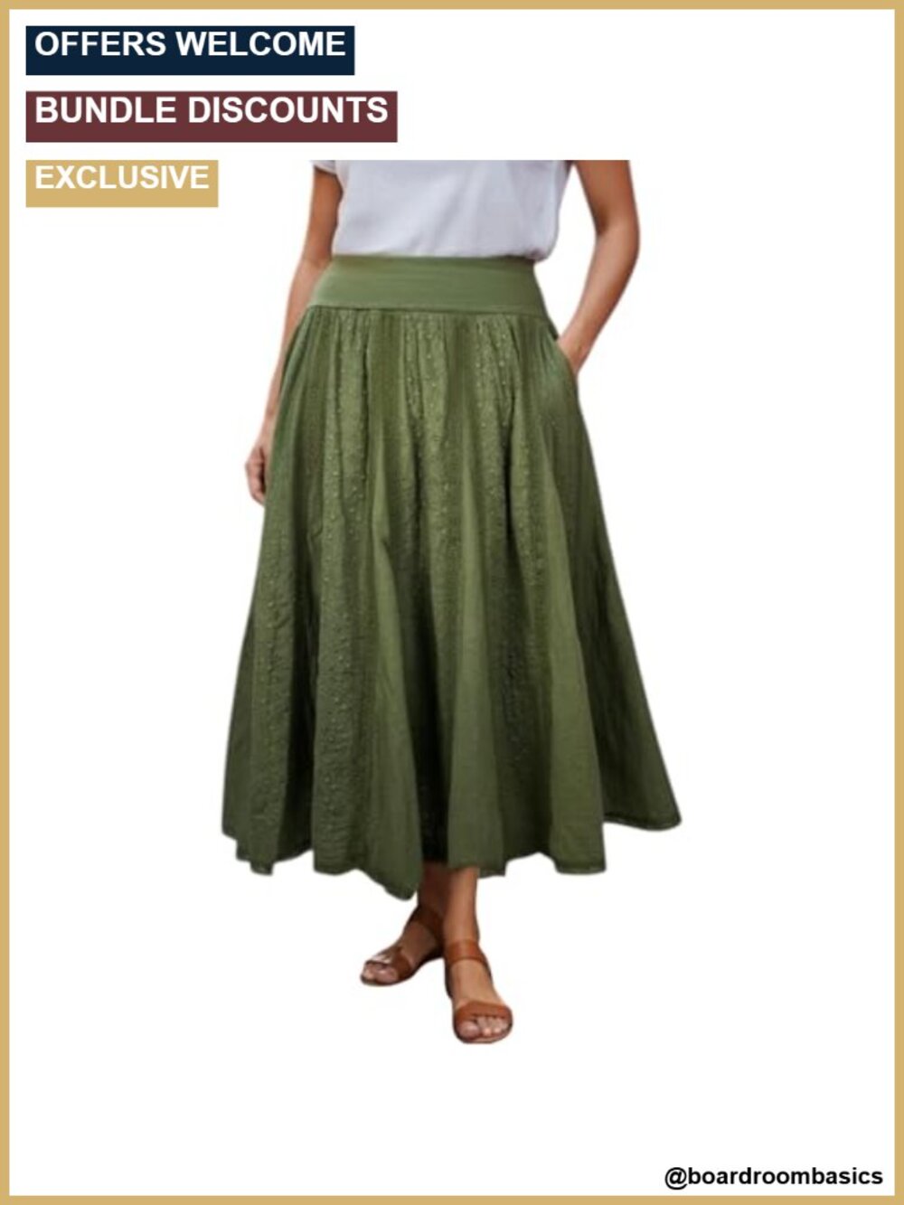 Boho Cotton Maxi Skirt Women High Waisted Flowing Long Skirt